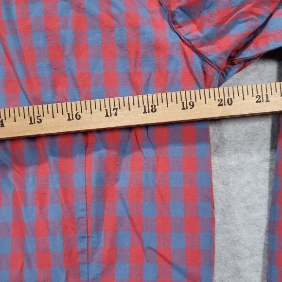 Ariat Kirby Stretch Women XL Fitted Red (Pinkish) Blue Gingham Long Sleeve Shirt - Picture 10 of 12